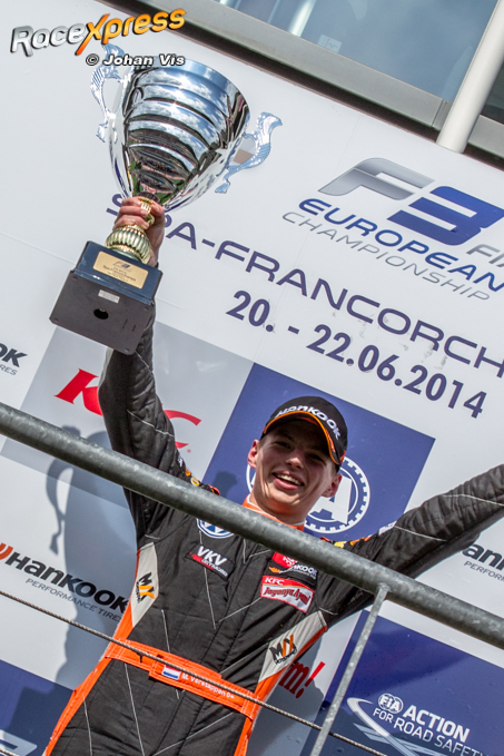Max Verstappen podium FIA Formula 3 European Championship Spa-Francorchamps